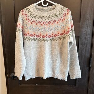 Elegant Floral Patterned Sweater